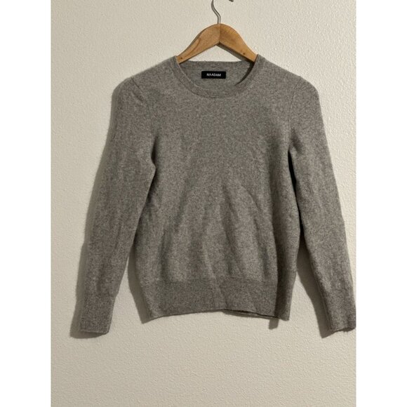 Naadam 100% Cashmere Sweater Pullover Crew Gray Medium - Picture 4 of 9